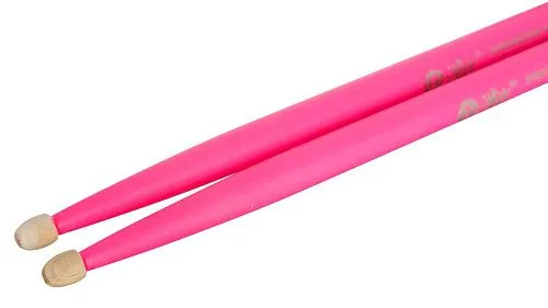 HUN 10101003002 Fluorescent Series 5A Pink Барабанные палочки, розовые.