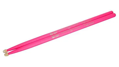 HUN 10101003002 Fluorescent Series 5A Pink Барабанные палочки, розовые.