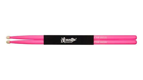 HUN 10101003002 Fluorescent Series 5A Pink Барабанные палочки, розовые.